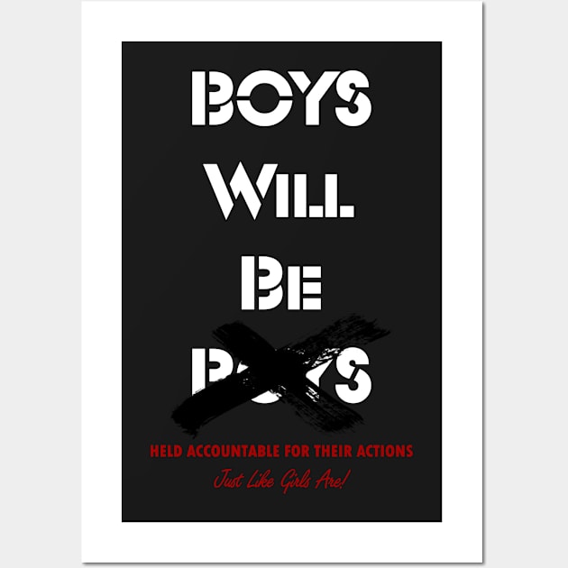 Boys Will Be Boys White Black X Wall Art by InTrendSick